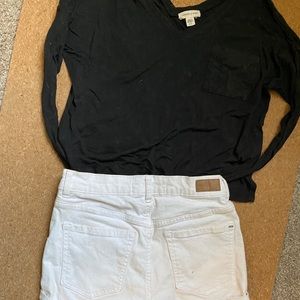 Acid washed black xs shirt from urban outfitters